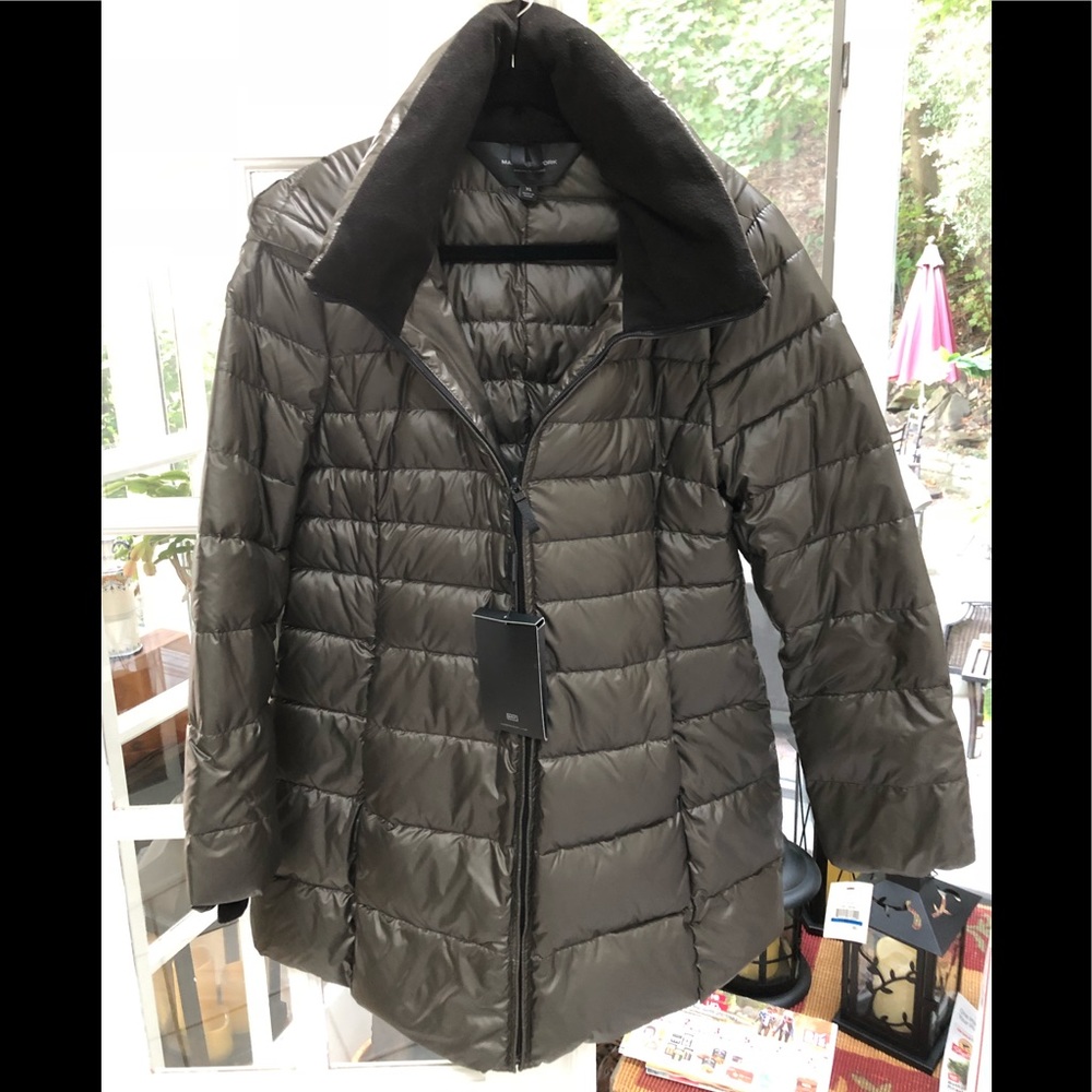 Marc New York olive down filled puffer 3/4 jacket